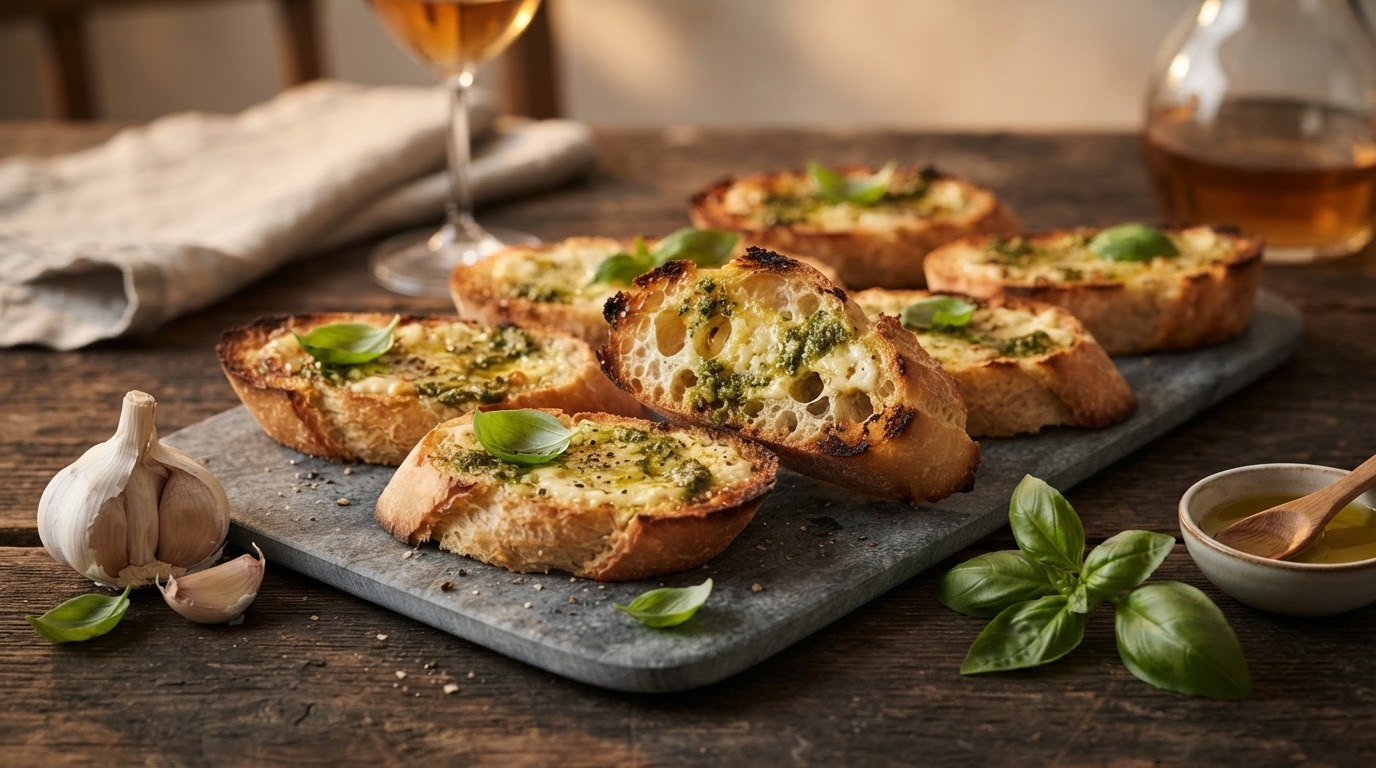 Stokbrood met Tomaat en Knoflook