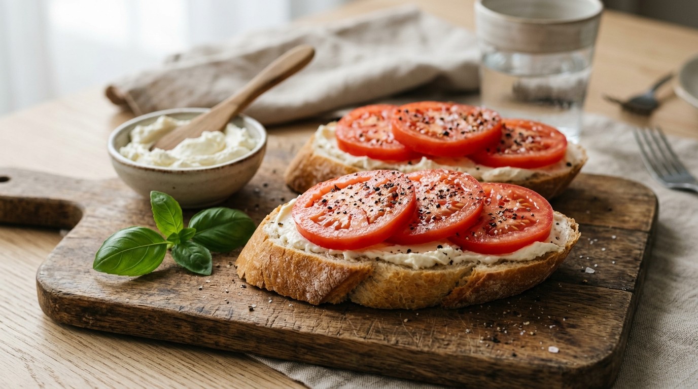 Stokbrood Smeerkaas-tomaat