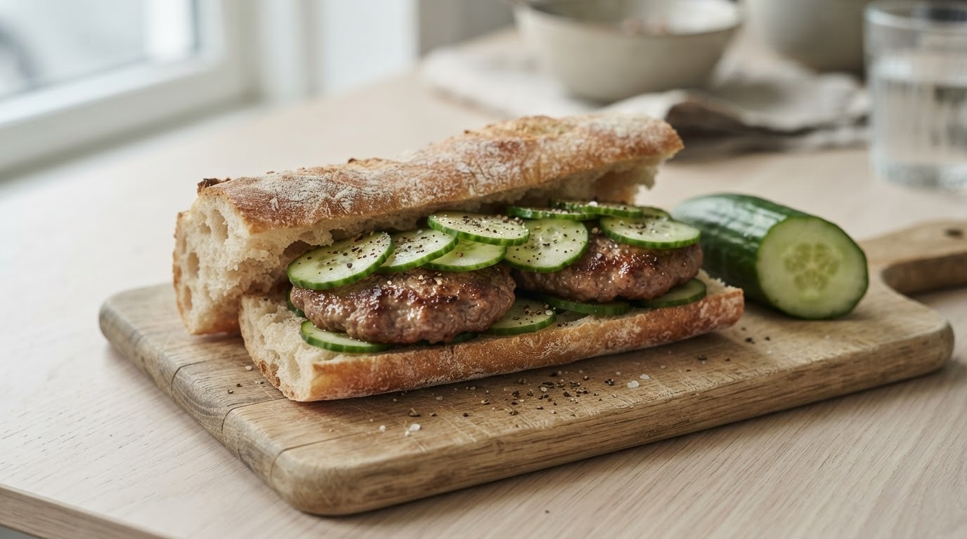 Stokbrood tartaar-komkommer