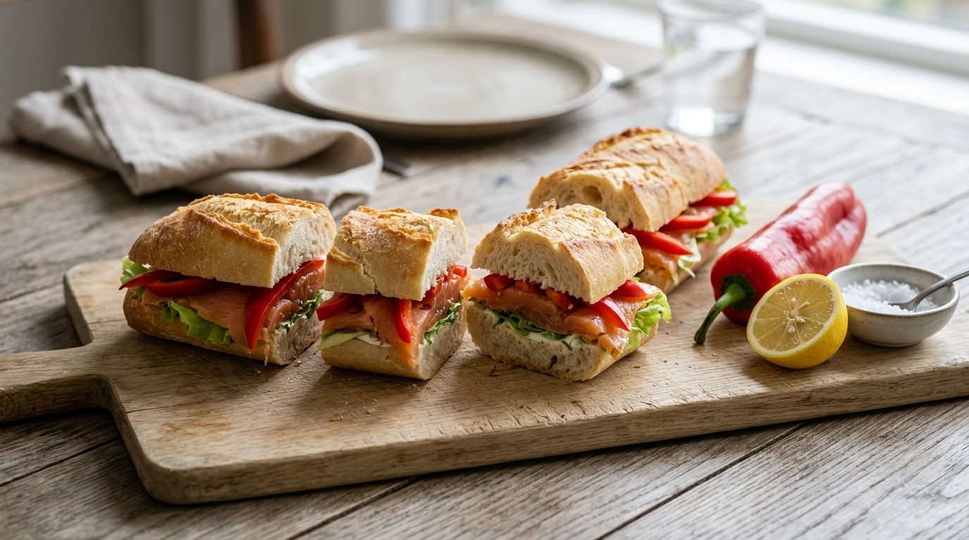 Stokbrood Zalm Speciaal met Puntpaprika