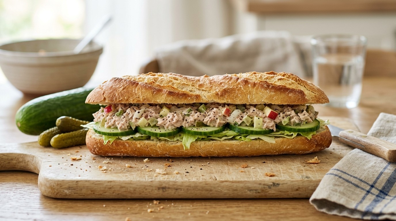 Stokbroodje Tonijnsalade met Komkommer