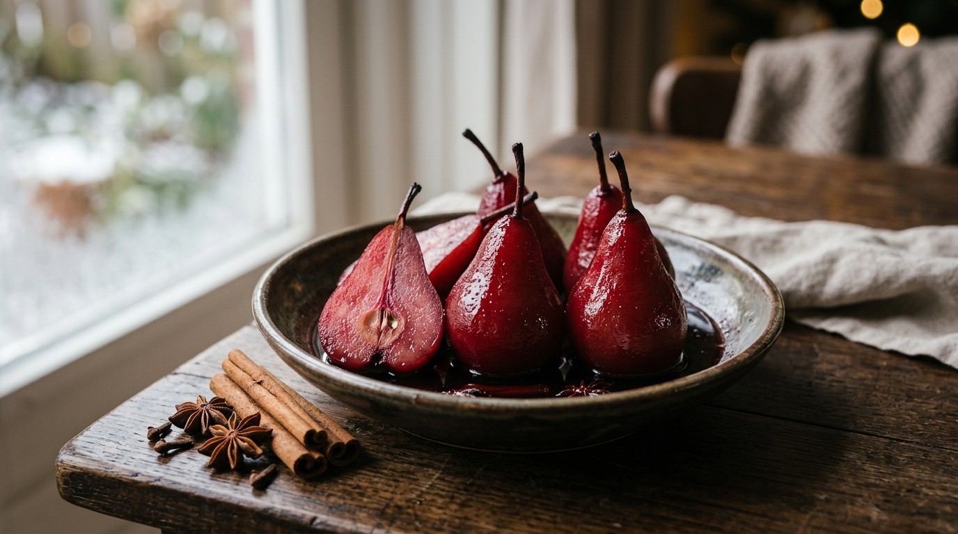 Stoofpeertjes in gluwein