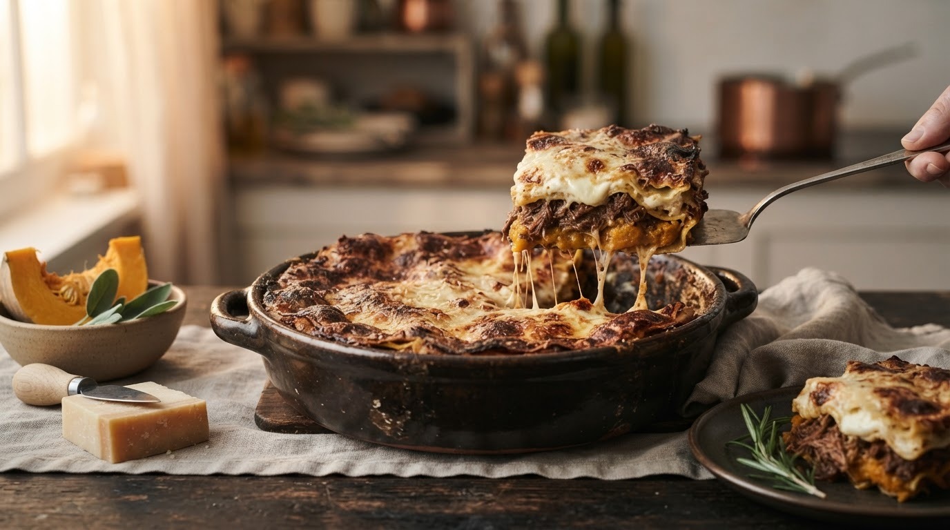 Stoofvlees lasagne