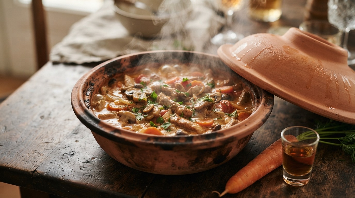 Stroganoff uit de römertopf
