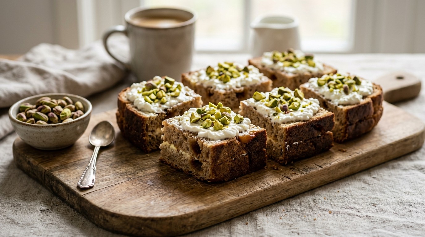 Suikerbroedsandwiches met Pistachenoten