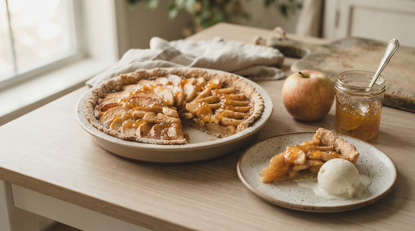 Taart Appel met marmelade