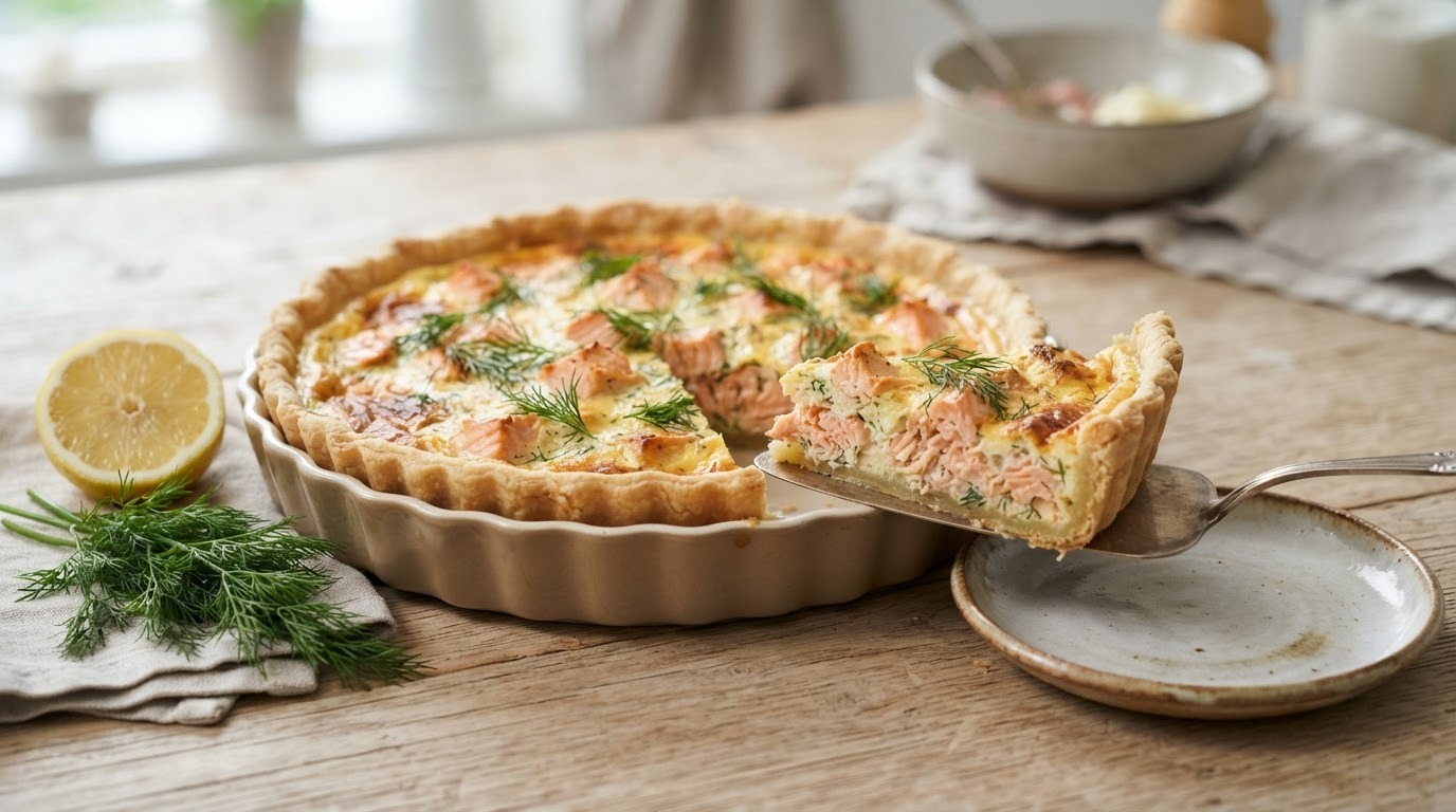 Taart met zalm