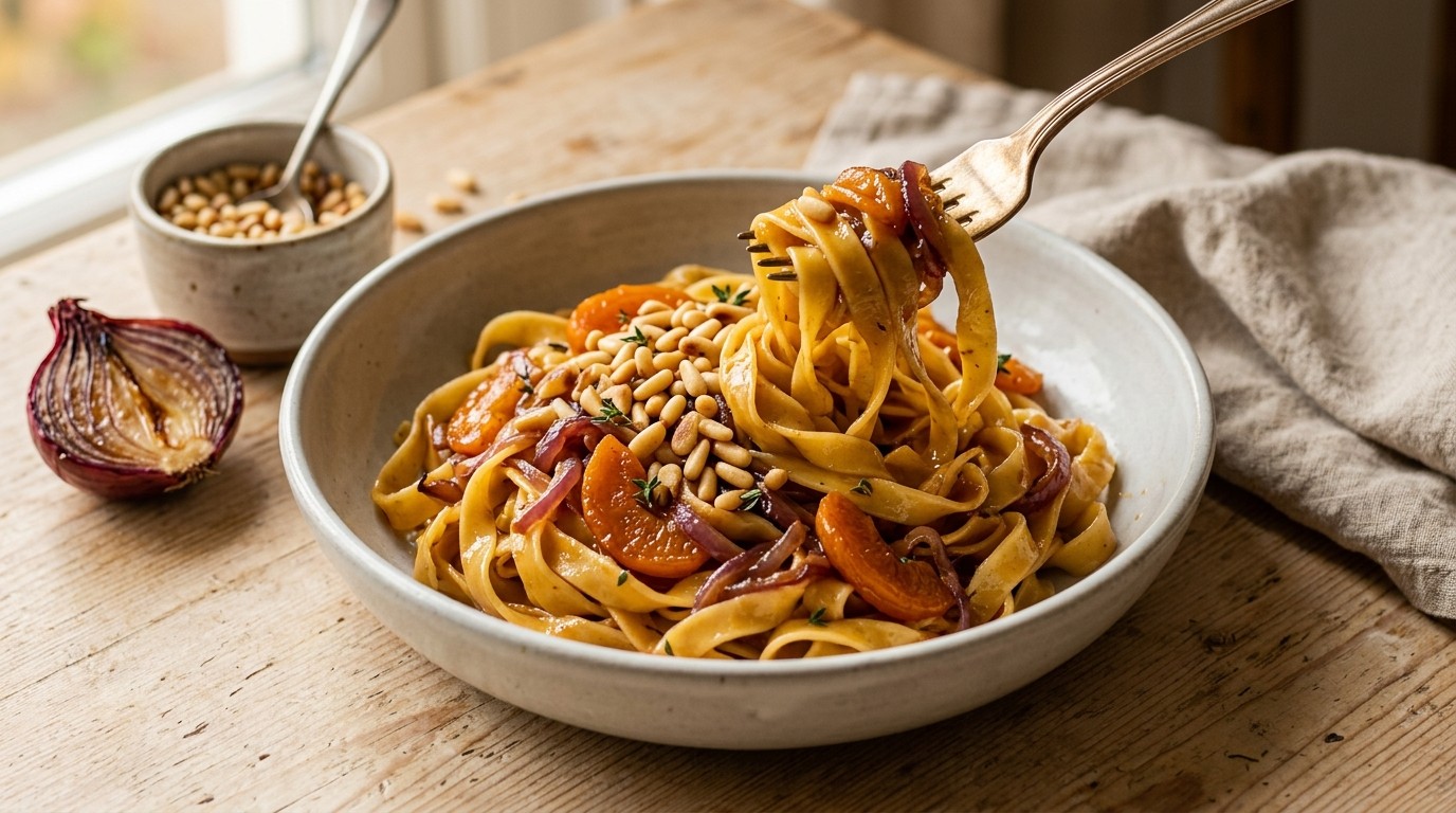 Tagliatelle met abrikozen