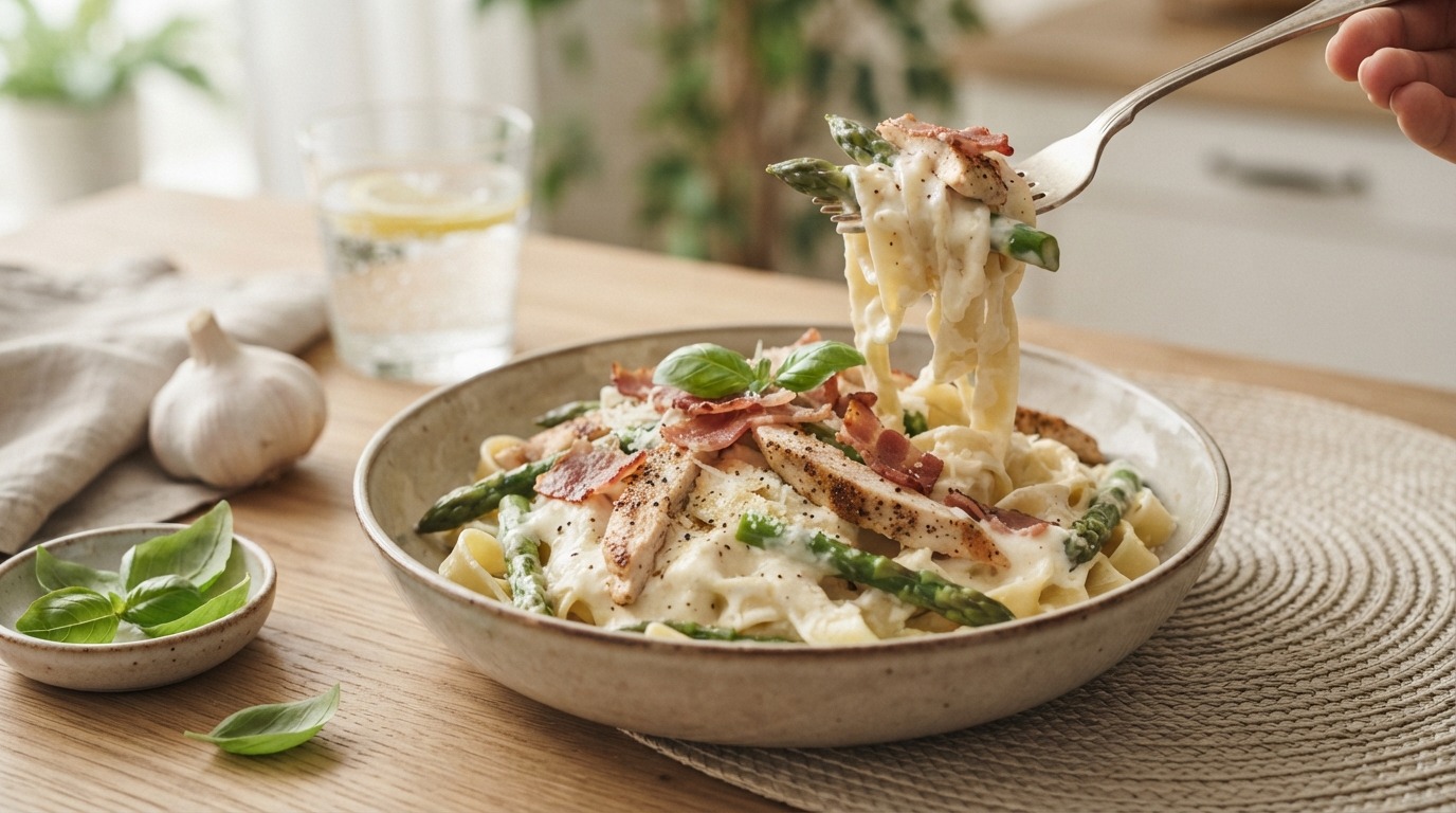 Tagliatelle met Groene Asperges en Mascarponecrème