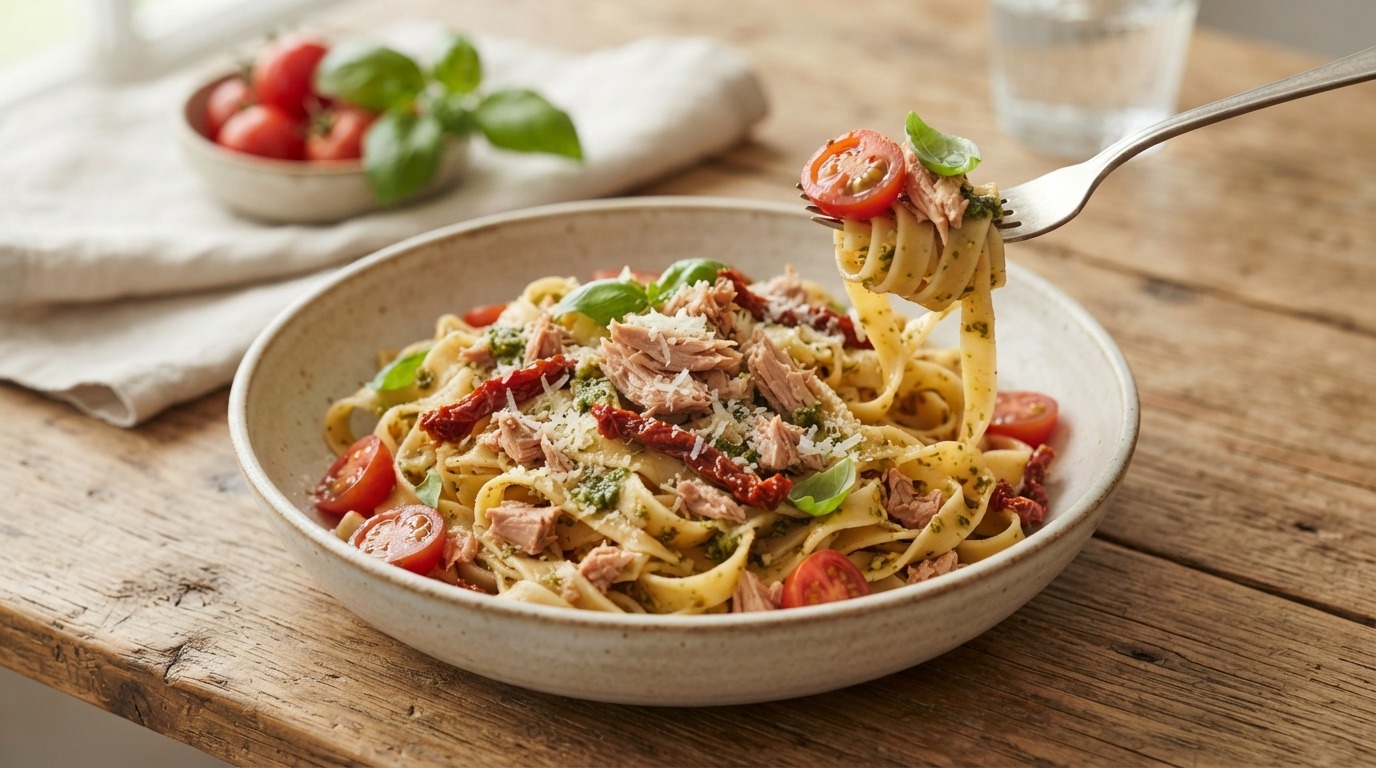 Tagliatelle met tonijn