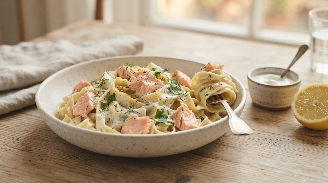 Tagliatelle met zalm