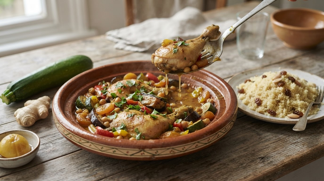 Tajine met kip en groenten