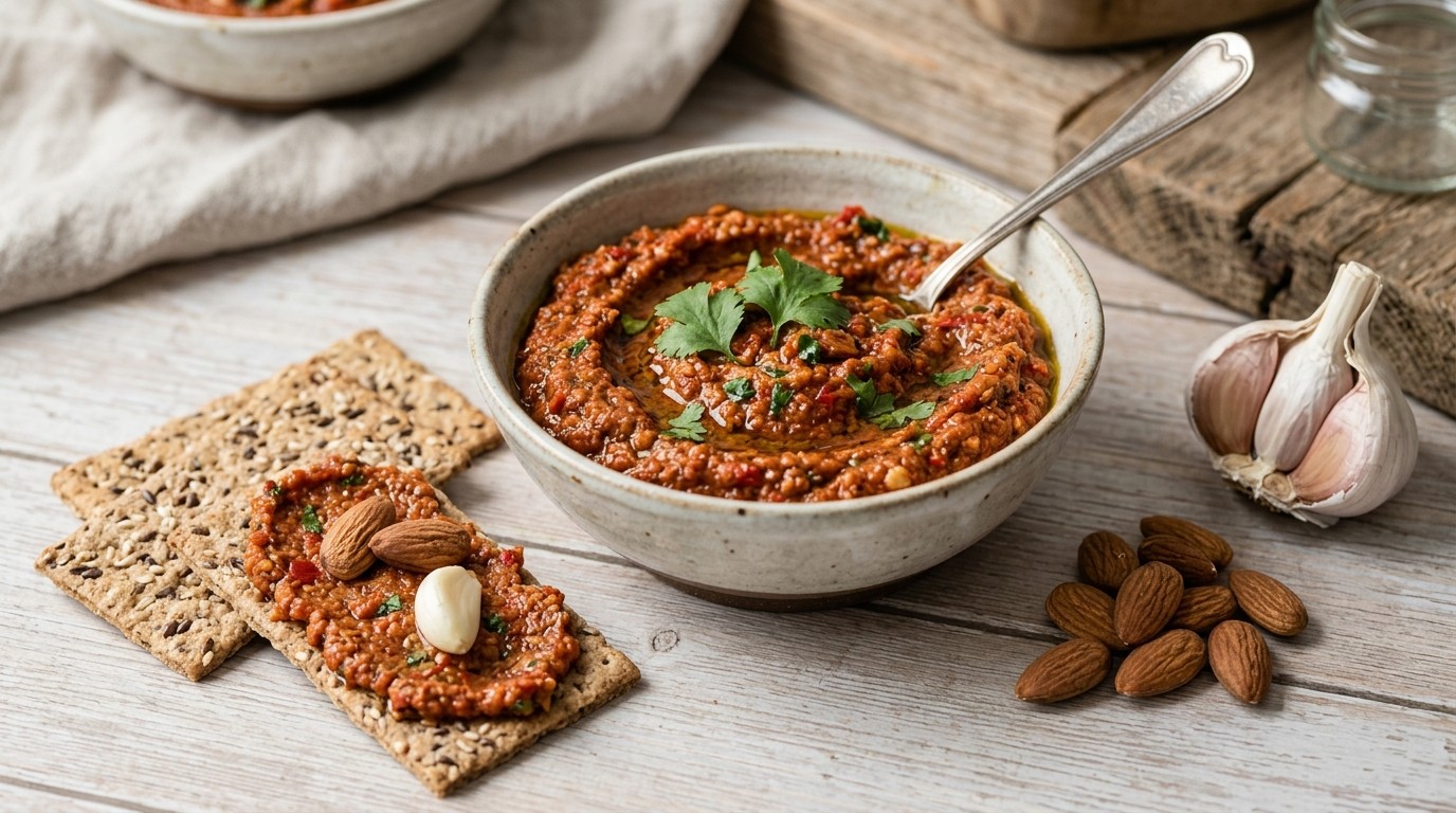 Tapenade van geroosterde paprika en peper