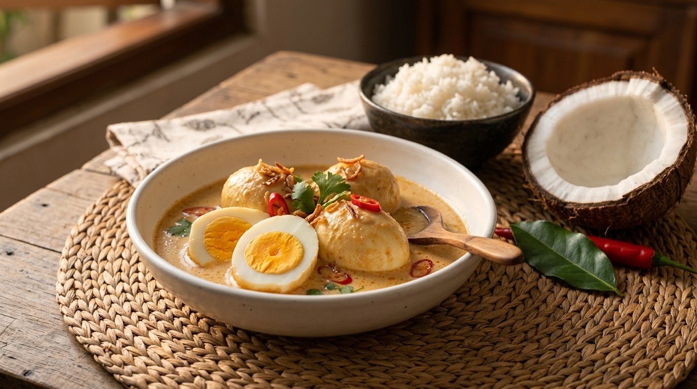 Telor Masak Bali dan Santen