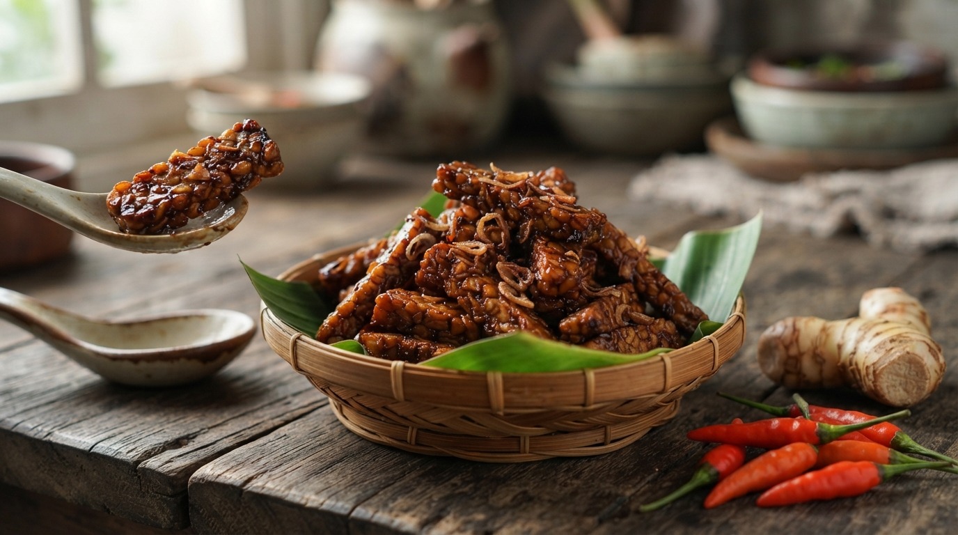Tempeh Goreng Tjampur (gemengde tempeh)