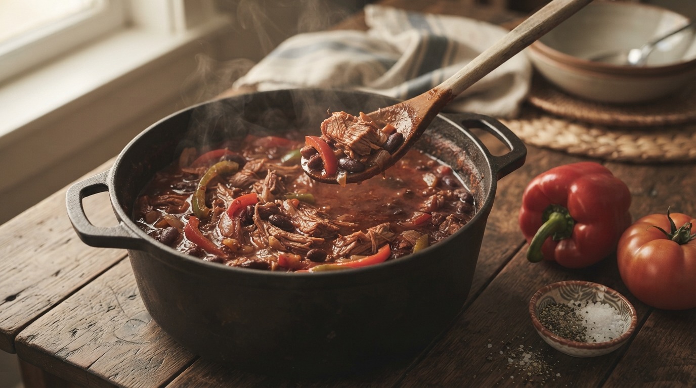 Tex-mex chili met hamlappen