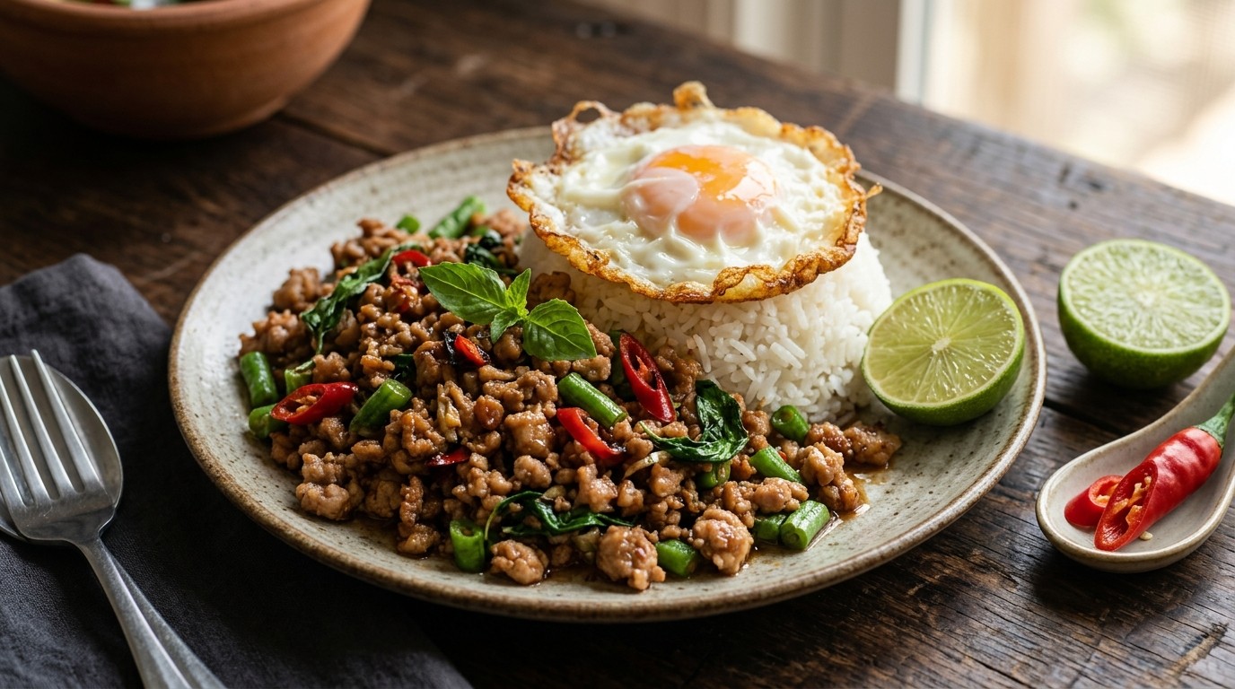 Thais Varkensvlees met Basilicum