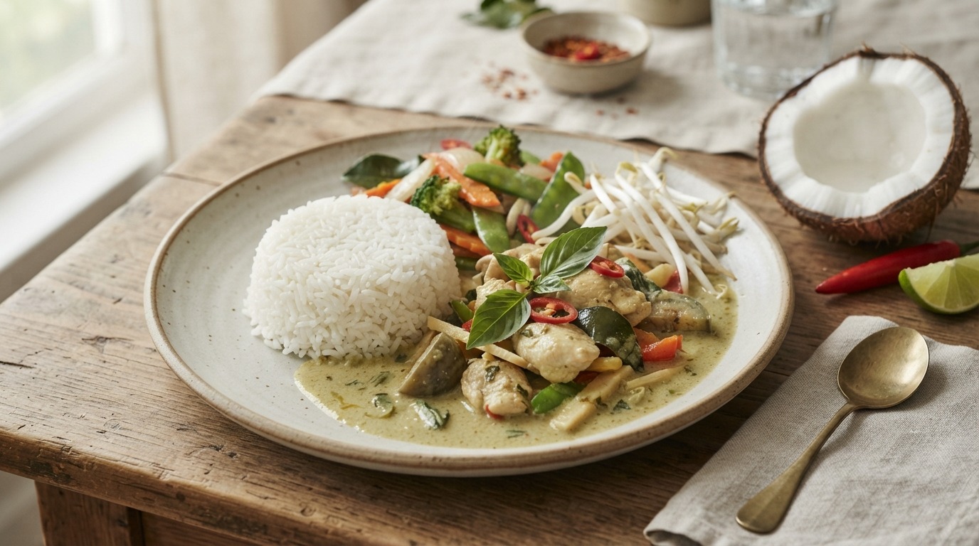 Thaise kip met rijst