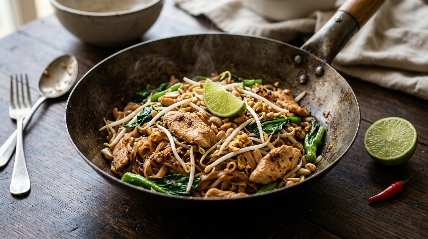 Thaise Mie met kip
