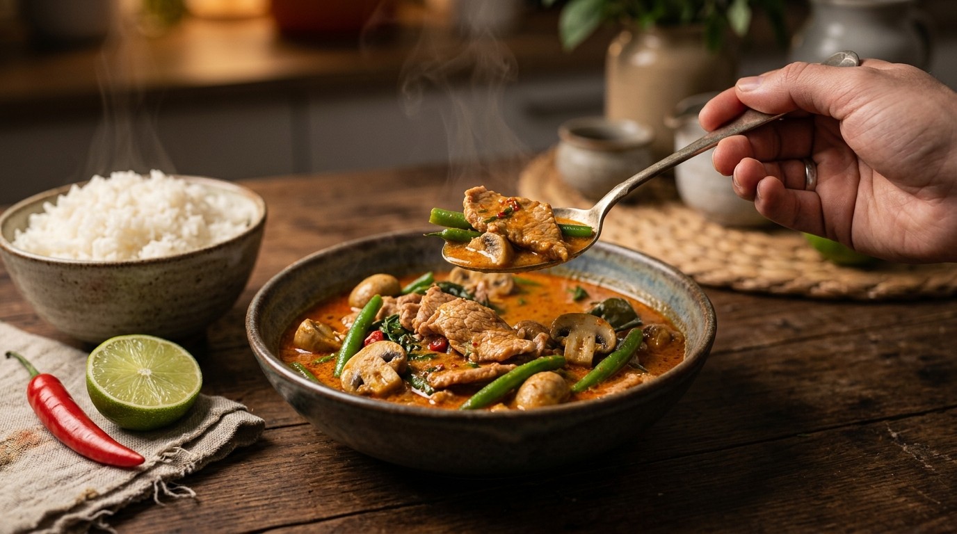 Thaise Varkensvleeskerrie