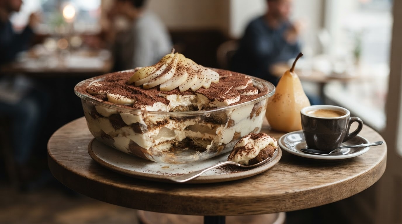 Tiramisu met peren