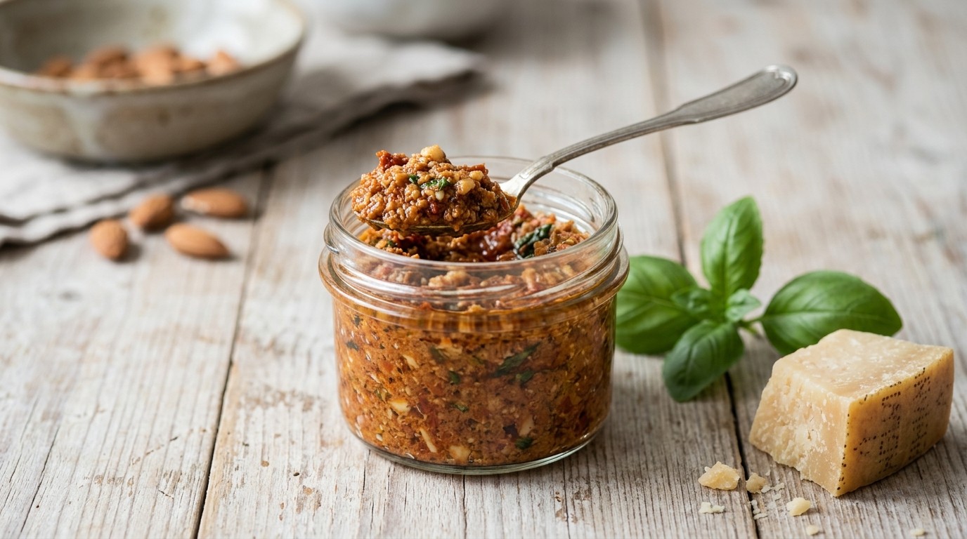 Tomaat-amandelpesto