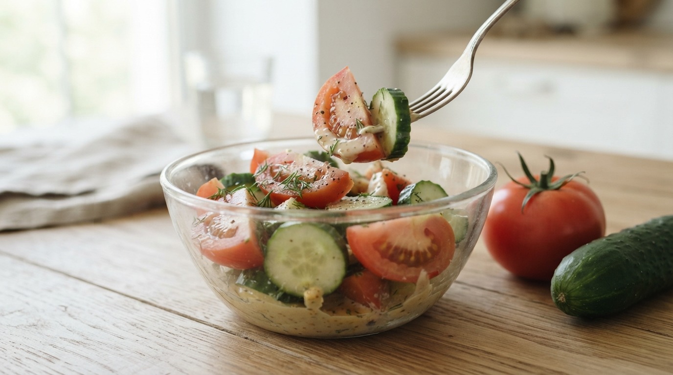 Tomaat-komkommersalade