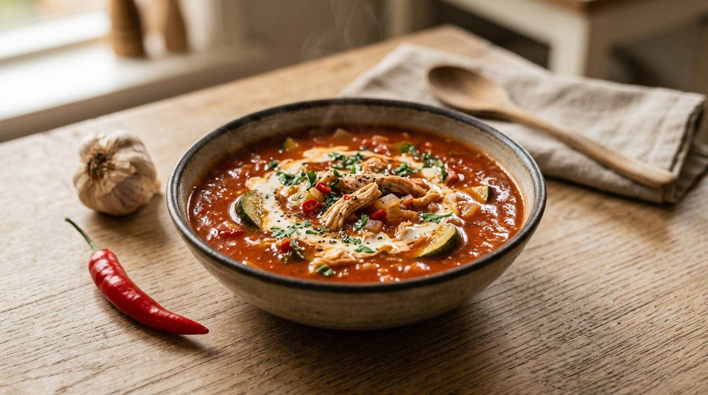 Tomaten-courgettensoep
