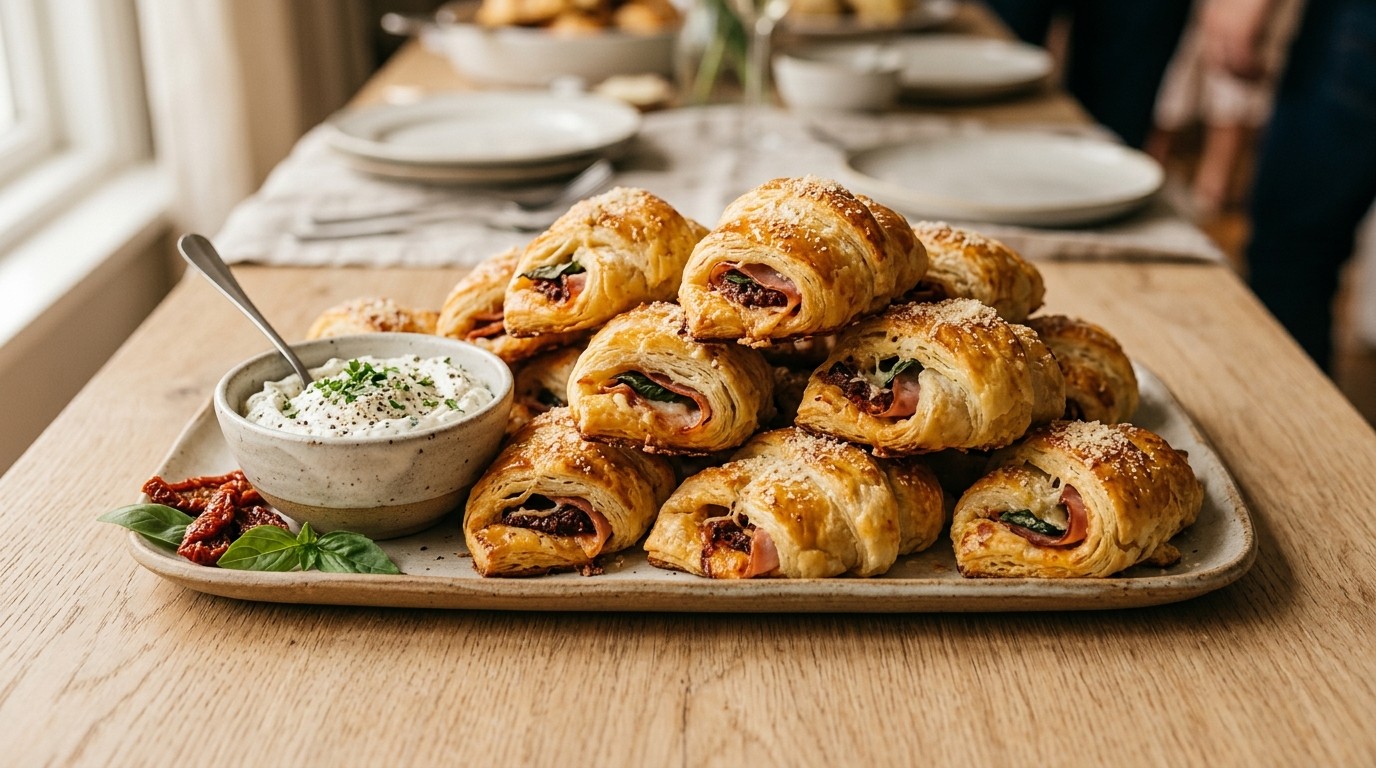 Tomaten-hamcroissants Voor Buffet