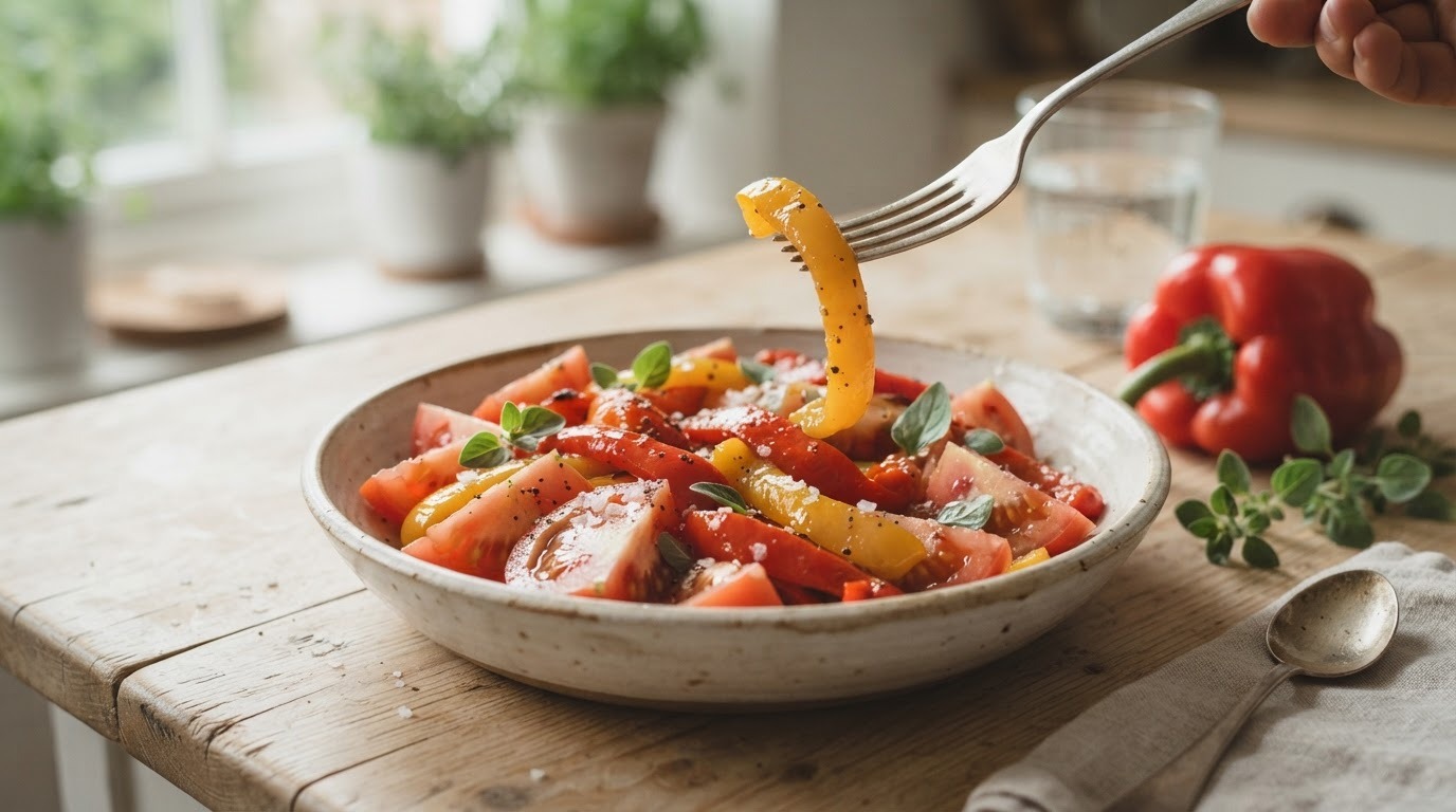 Tomaten paprikasalade