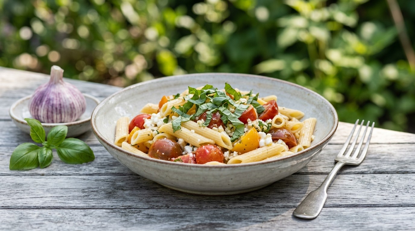 Tomaten-pennesalade