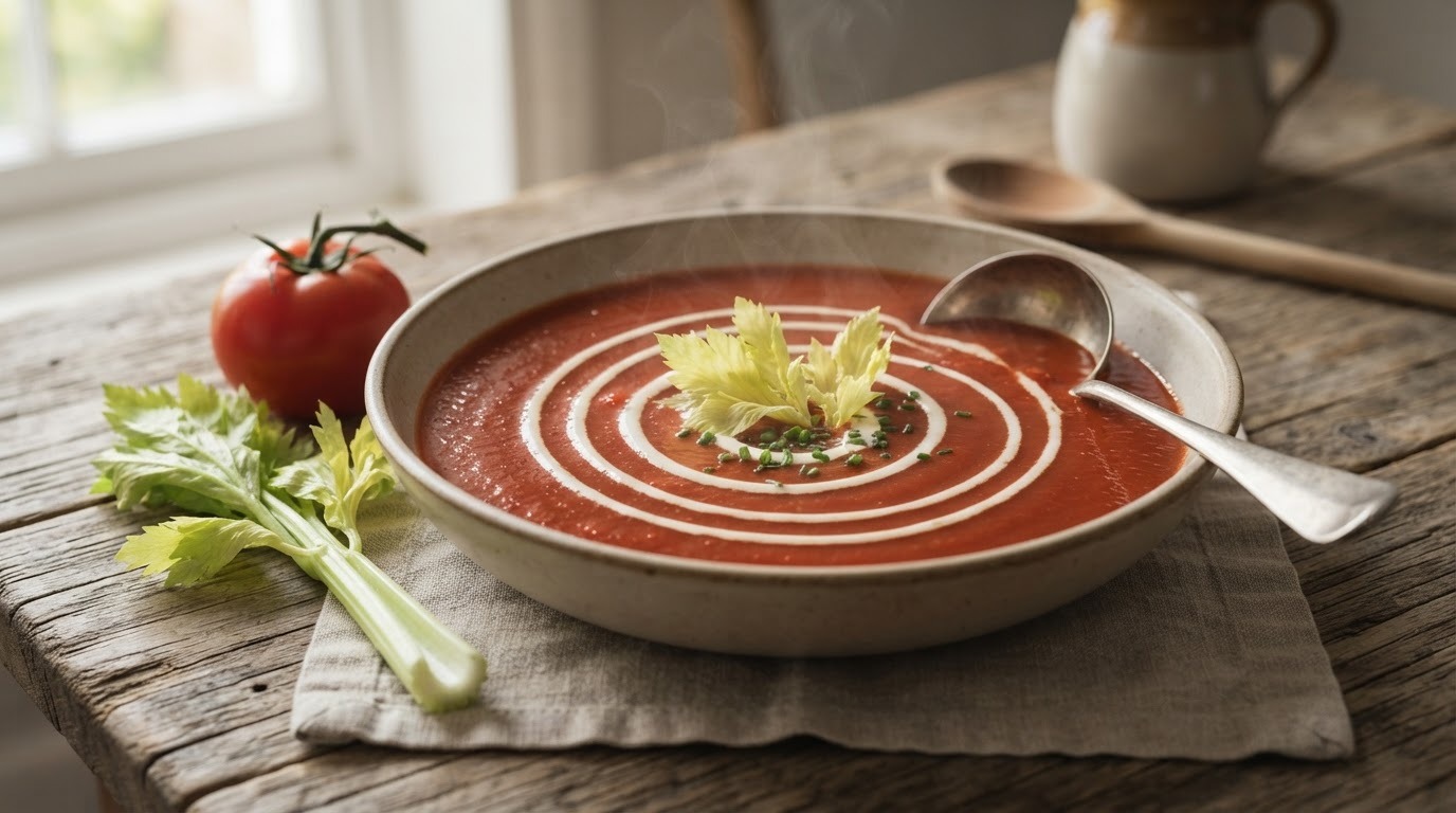 Tomaten-selderijsoep met noilly prat