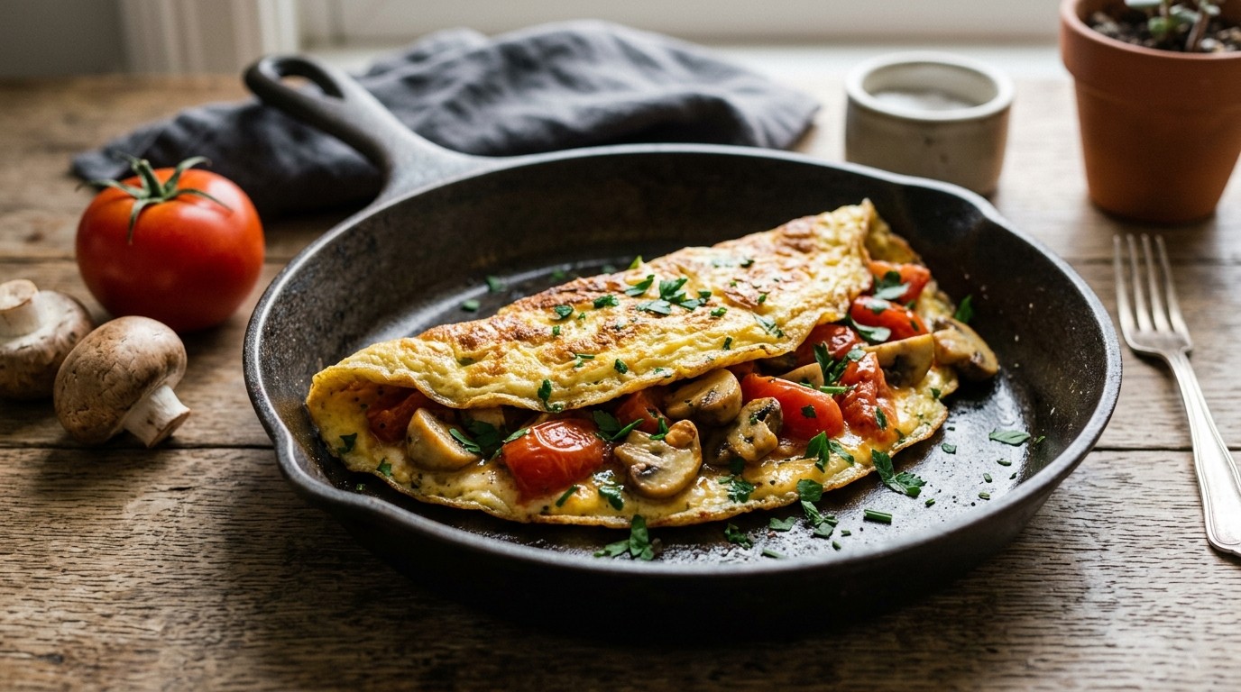 Tomatenomelet met Champignons