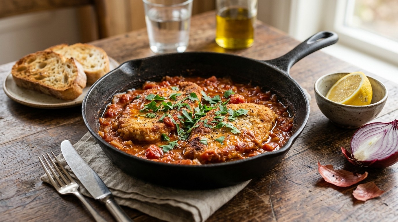 Tomatenschnitzelpannetje