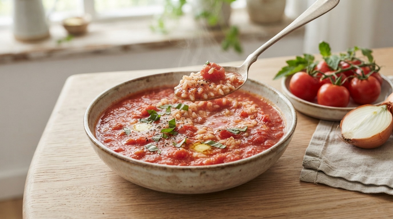 Tomatensoep van verse tomaten