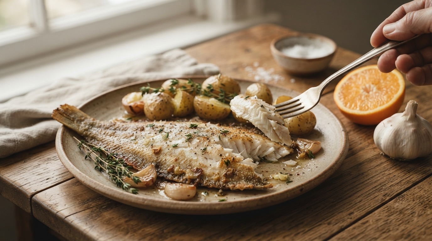 Tong met knoflook en tijm