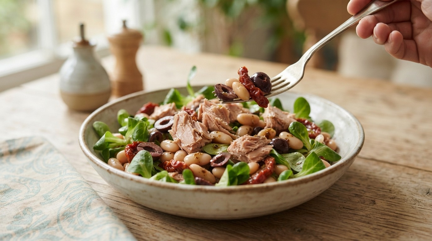 Tonijn-bonensalade