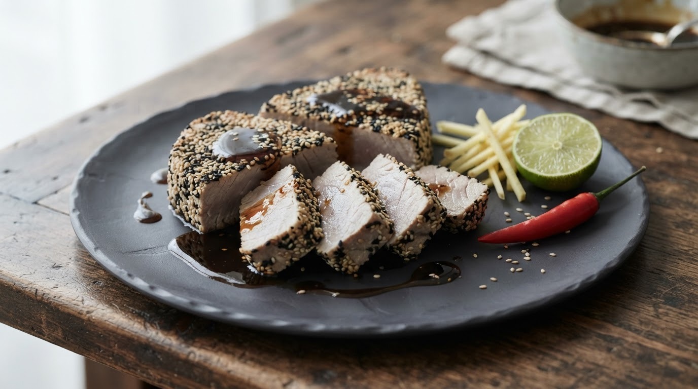Tonijn met sesamzaad