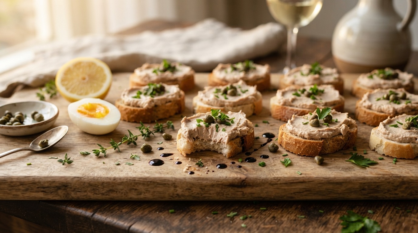 Tonijncréme met balsamico-azijn