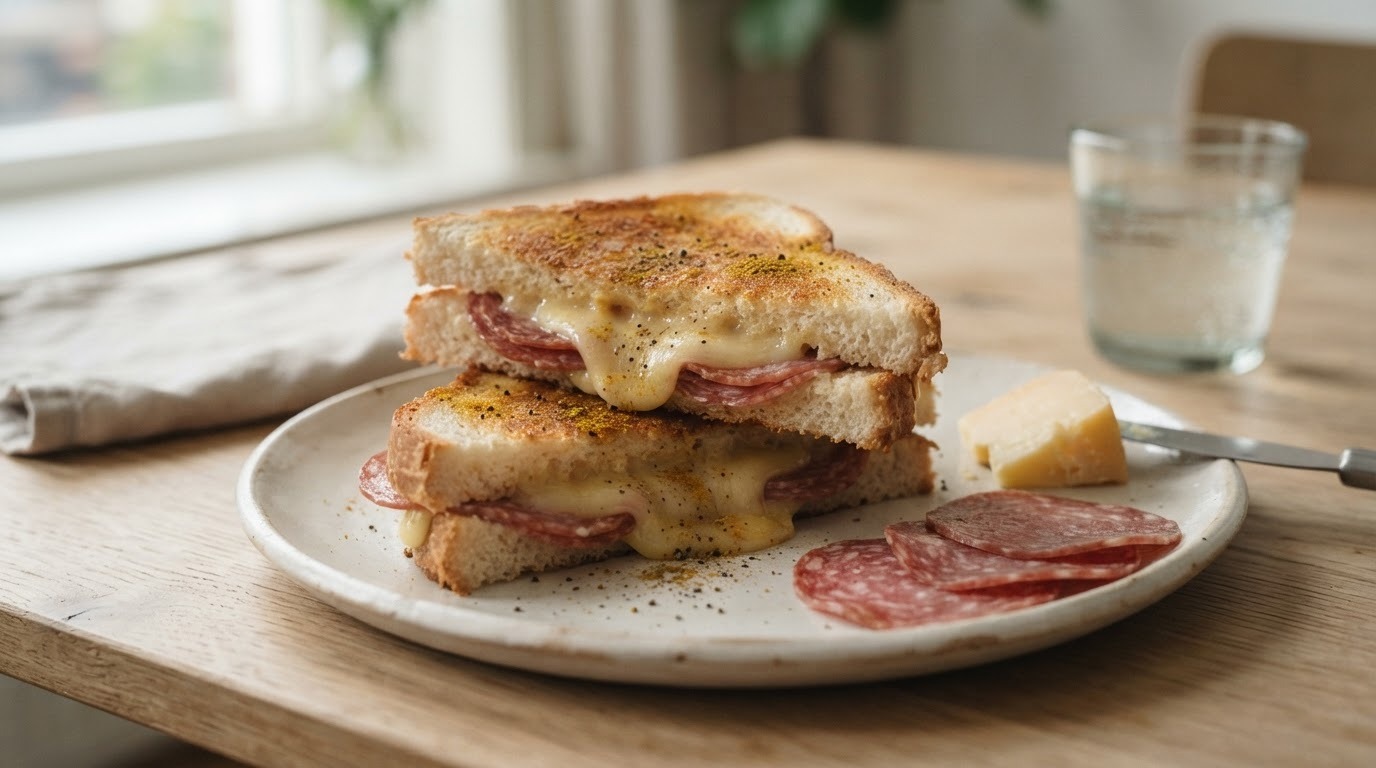 Tosti's met kaas en salami