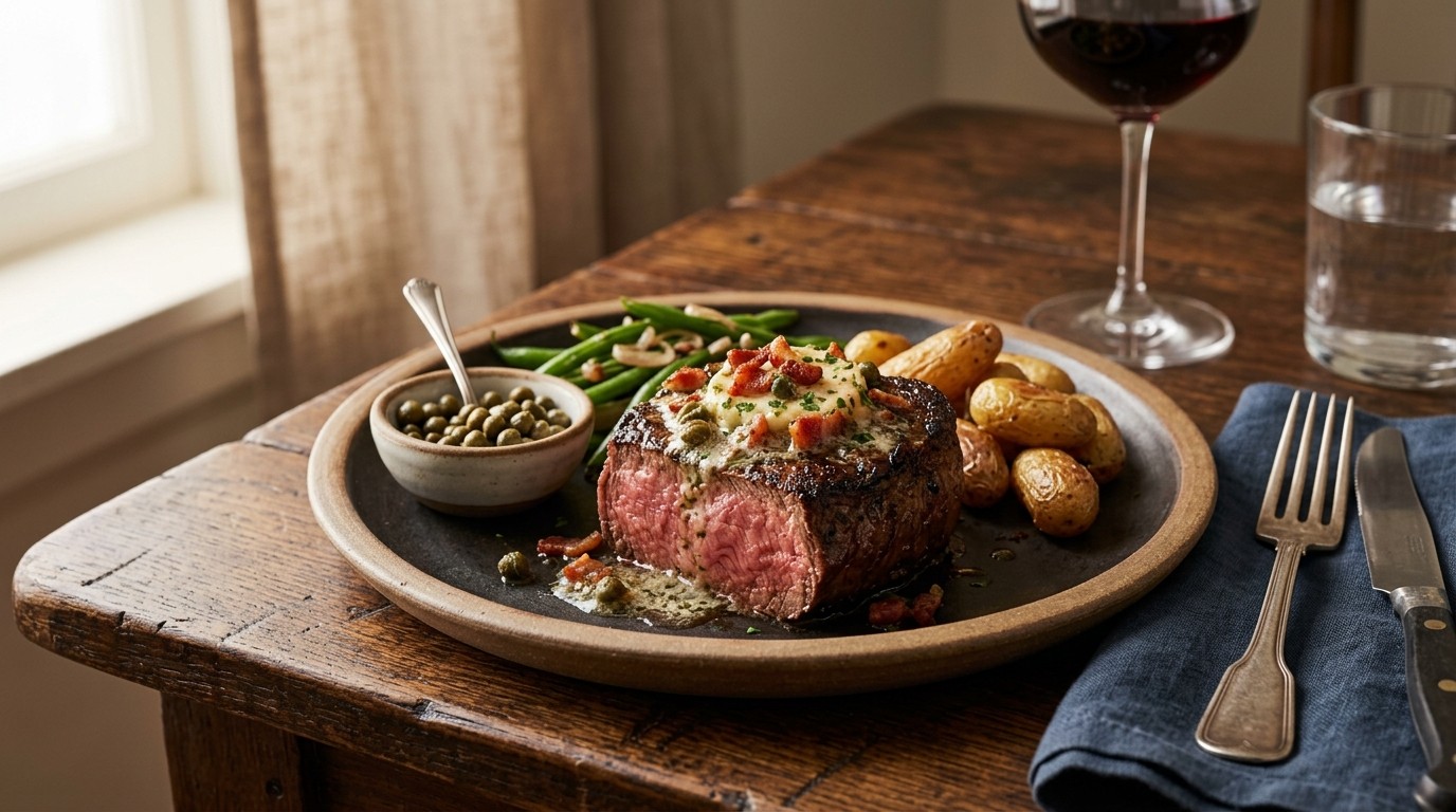 Tournedos met Spek-kappertjesboter