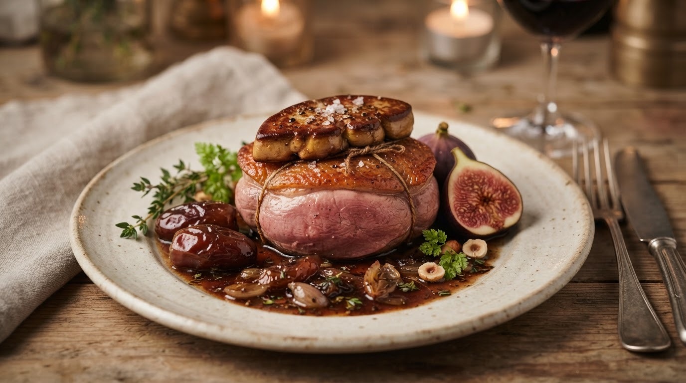 Tournedos van eendenborsten met eendenlever