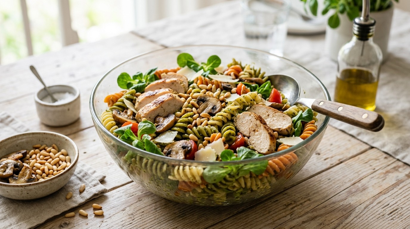 Tri-colore pastasalade