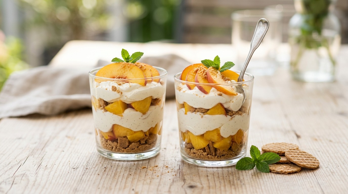 Trifle van Perziken