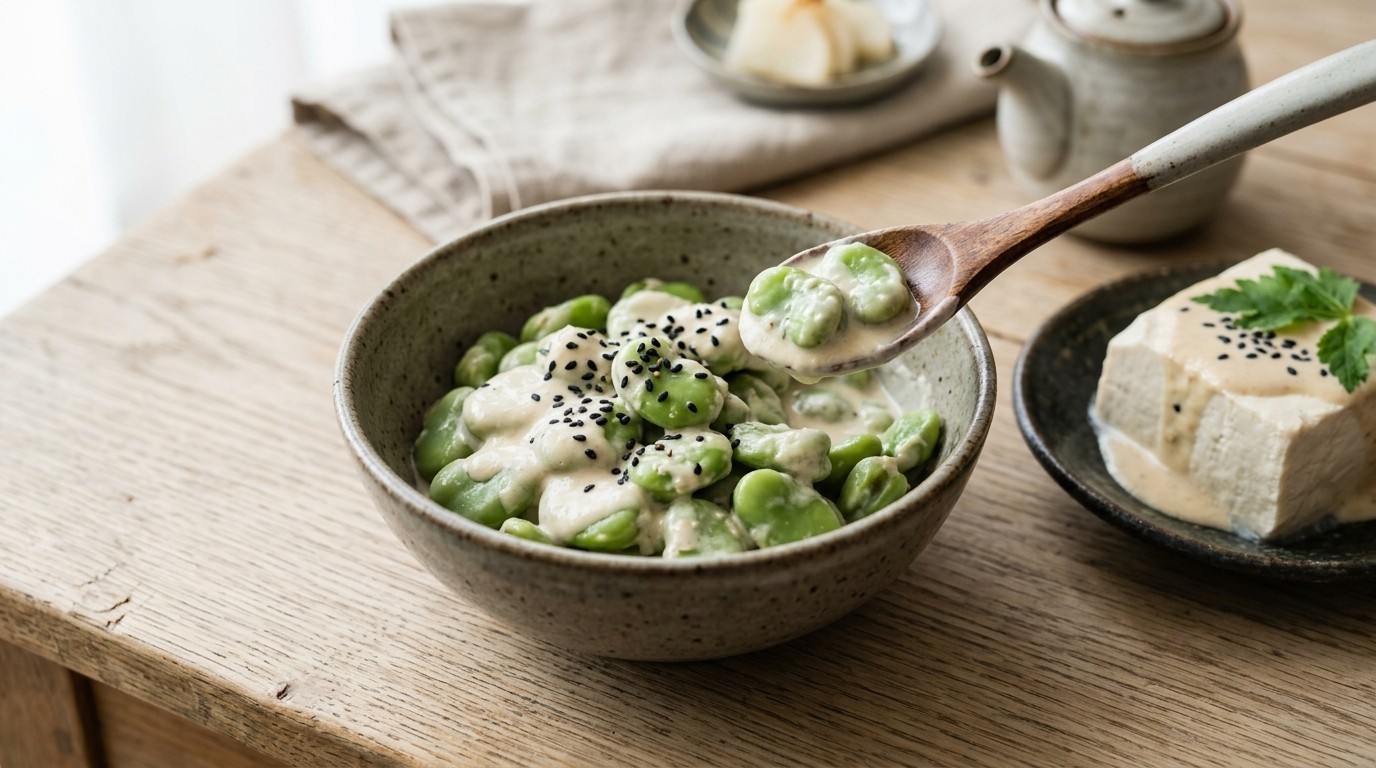 Tuinbonen met Tahusaus