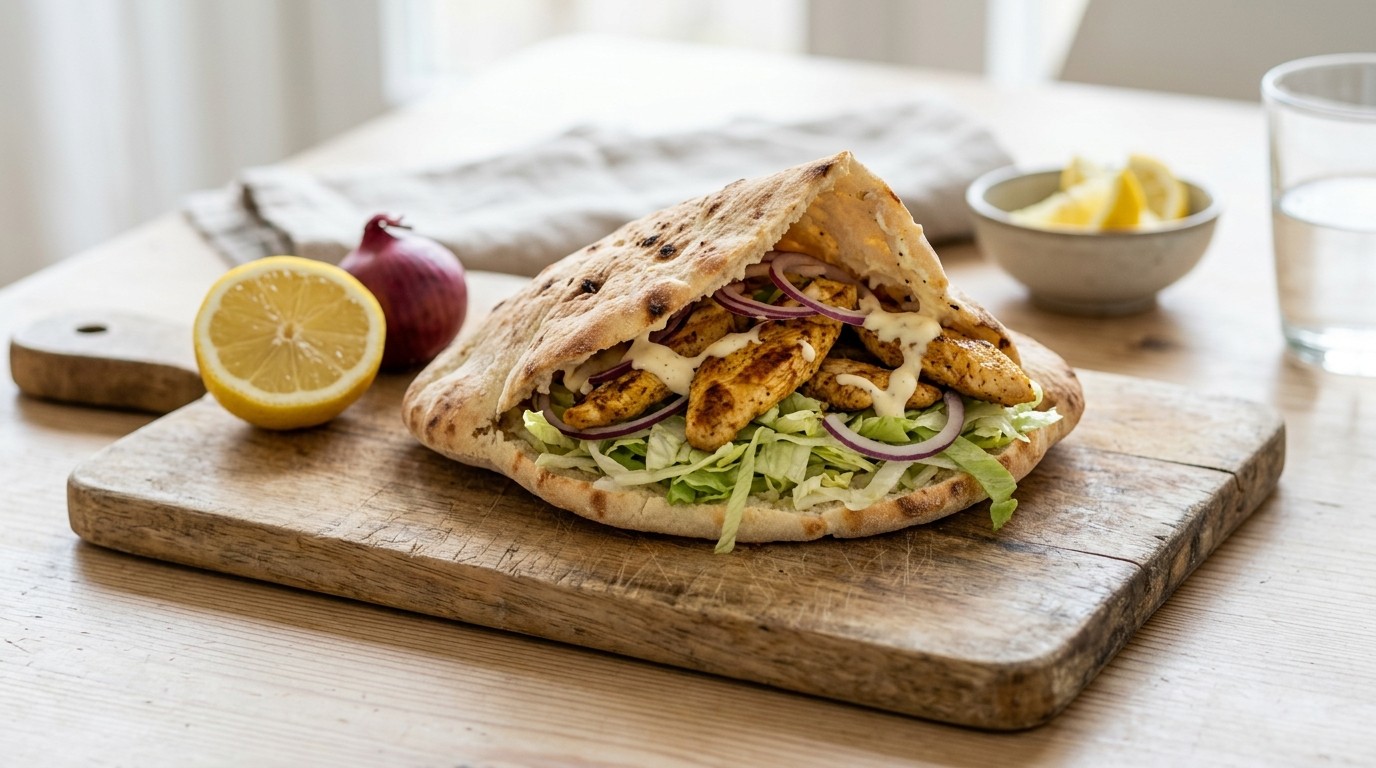 Turks brood met kipfilet