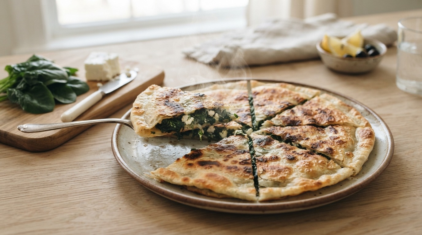 Turkse spinaziepannenkoek