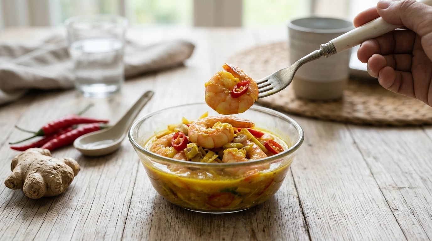 Udang Cuka (garnalen in Azijnsaus)