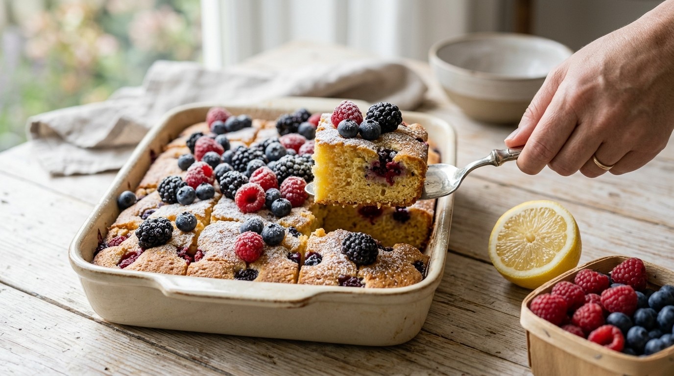 Vanillegebak met Zomerfruit