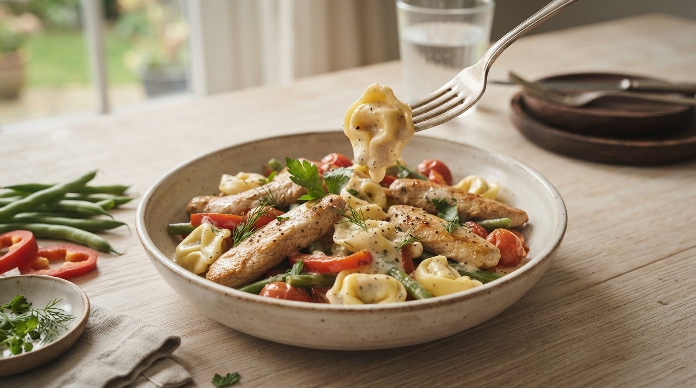 Varkenshaas met tortellini